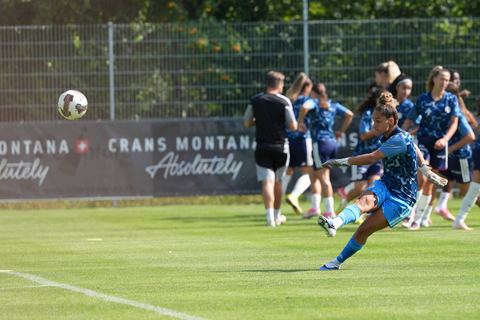 Crans-Montana, Switzerland - July 25: Le Page Manon (30 SFCCF) during the AXA Women's Super League match between Servette FC Chenois Feminin and FC Sion Feminin at Stade du Christ-Roi on July 25, 2026 in Crans-Montana, Switzerland.