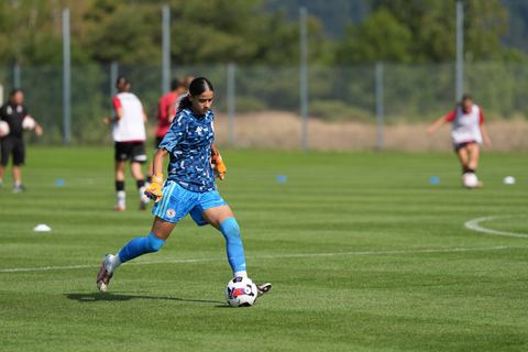 Crans-Montana, Switzerland - July 25: Blanco Acevedo Abby (32 SFCCF) during the AXA Women's Super League match between Servette FC Chenois Feminin and FC Sion Feminin at Stade du Christ-Roi on July 25, 2026 in Crans-Montana, Switzerland.
