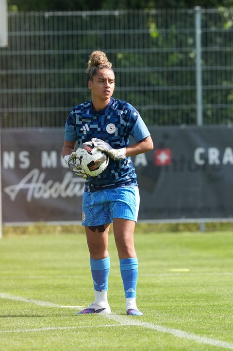 Crans-Montana, Switzerland - July 25: Le Page Manon (30 SFCCF) during the AXA Women's Super League match between Servette FC Chenois Feminin and FC Sion Feminin at Stade du Christ-Roi on July 25, 2026 in Crans-Montana, Switzerland.