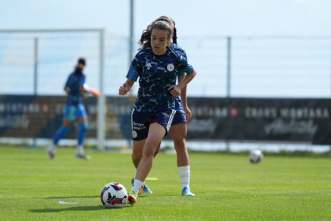 Crans-Montana, Switzerland - July 25: Camila Mingard (37 SFCCF) during the AXA Women's Super League match between Servette FC Chenois Feminin and FC Sion Feminin at Stade du Christ-Roi on July 25, 2026 in Crans-Montana, Switzerland.