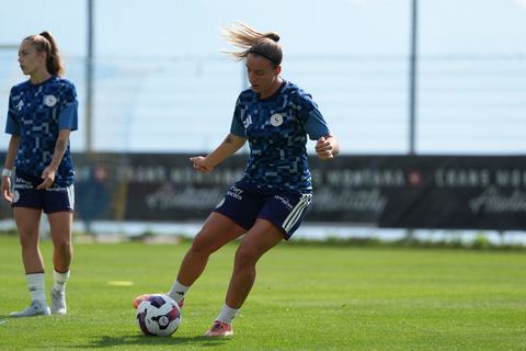 Crans-Montana, Switzerland - July 25: Gloria Marinelli (9 SFCCF) during the AXA Women's Super League match between Servette FC Chenois Feminin and FC Sion Feminin at Stade du Christ-Roi on July 25, 2026 in Crans-Montana, Switzerland.