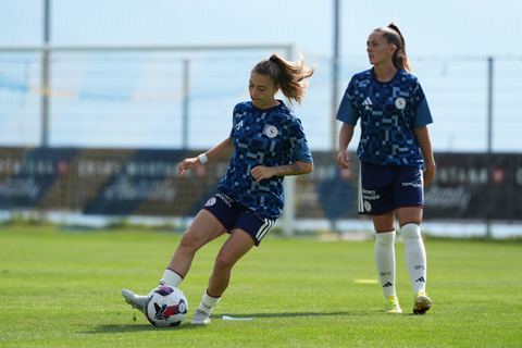 Crans-Montana, Switzerland - July 25: Ascension Martinez Salinas (8 SFCCF) during the AXA Women's Super League match between Servette FC Chenois Feminin and FC Sion Feminin at Stade du Christ-Roi on July 25, 2026 in Crans-Montana, Switzerland.