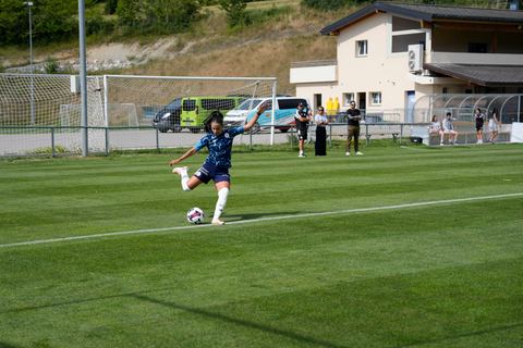 Crans-Montana, Switzerland - July 25: Terchoun Meriame (25 SFCCF) during the AXA Women's Super League match between Servette FC Chenois Feminin and FC Sion Feminin at Stade du Christ-Roi on July 25, 2026 in Crans-Montana, Switzerland.