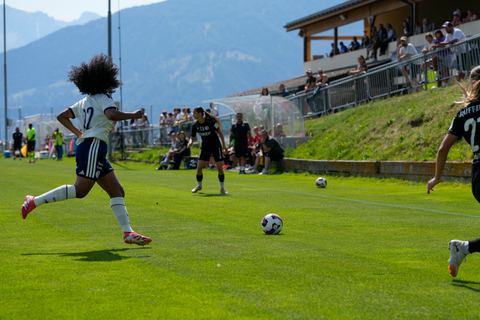 Crans-Montana, Switzerland - July 25: Cardia Mickaella Francoise Halooa (12 SFCCF) during the AXA Women's Super League match between Servette FC Chenois Feminin and FC Sion Feminin at Stade du Christ-Roi on July 25, 2026 in Crans-Montana, Switzerland.