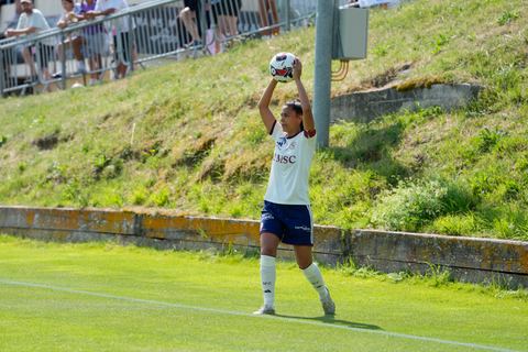 Crans-Montana, Switzerland - July 25: Daina Bourma (3 SFCCF) during the AXA Women's Super League match between Servette FC Chenois Feminin and FC Sion Feminin at Stade du Christ-Roi on July 25, 2026 in Crans-Montana, Switzerland.