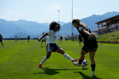 Crans-Montana, Switzerland - July 25: Cardia Mickaella Francoise Halooa (12 SFCCF) during the AXA Women's Super League match between Servette FC Chenois Feminin and FC Sion Feminin at Stade du Christ-Roi on July 25, 2026 in Crans-Montana, Switzerland.