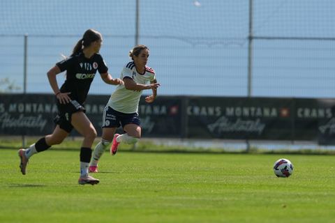 Crans-Montana, Switzerland - July 25: Andonova Natasha (7 SFCCF) during the AXA Women's Super League match between Servette FC Chenois Feminin and FC Sion Feminin at Stade du Christ-Roi on July 25, 2026 in Crans-Montana, Switzerland.