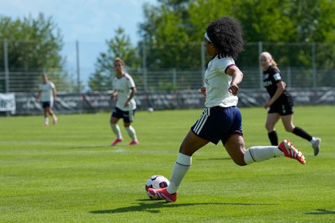 Crans-Montana, Switzerland - July 25: Cardia Mickaella Francoise Halooa (12 SFCCF) during the AXA Women's Super League match between Servette FC Chenois Feminin and FC Sion Feminin at Stade du Christ-Roi on July 25, 2026 in Crans-Montana, Switzerland.