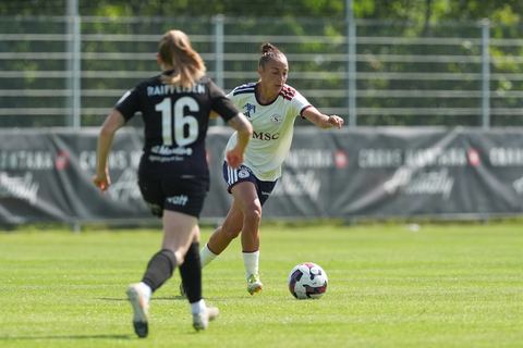 Crans-Montana, Switzerland - July 25: Serrano Castano Paula (19 SFCCF) during the AXA Women's Super League match between Servette FC Chenois Feminin and FC Sion Feminin at Stade du Christ-Roi on July 25, 2026 in Crans-Montana, Switzerland.