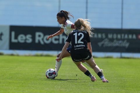 Crans-Montana, Switzerland - July 25: Daina Bourma (3 SFCCF) during the AXA Women's Super League match between Servette FC Chenois Feminin and FC Sion Feminin at Stade du Christ-Roi on July 25, 2026 in Crans-Montana, Switzerland.