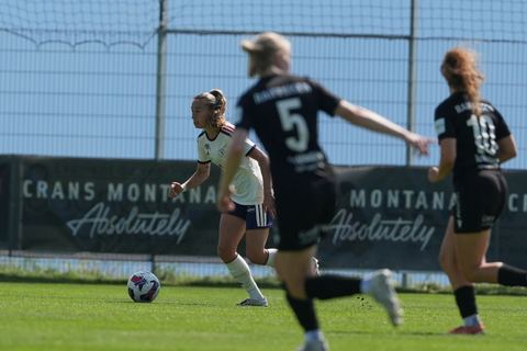 Crans-Montana, Switzerland - July 25: Carage Noemie (28 SFCCF) during the AXA Women's Super League match between Servette FC Chenois Feminin and FC Sion Feminin at Stade du Christ-Roi on July 25, 2026 in Crans-Montana, Switzerland.
