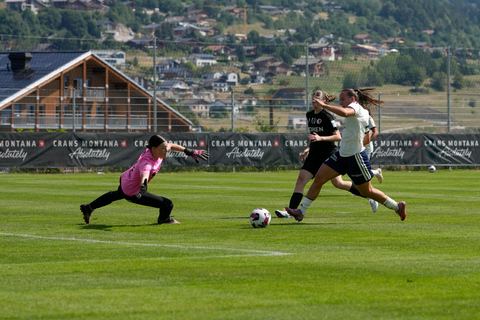 Crans-Montana, Switzerland - July 25: Magdalena Izabela Sobal (11 SFCCF) during the AXA Women's Super League match between Servette FC Chenois Feminin and FC Sion Feminin at Stade du Christ-Roi on July 25, 2026 in Crans-Montana, Switzerland.