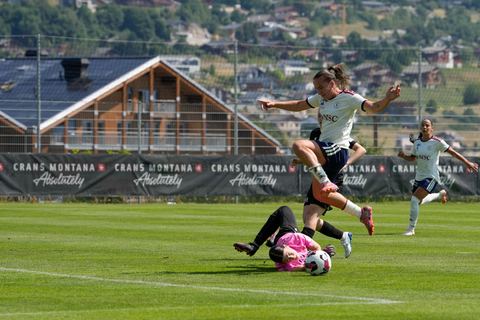 Crans-Montana, Switzerland - July 25: Magdalena Izabela Sobal (11 SFCCF) during the AXA Women's Super League match between Servette FC Chenois Feminin and FC Sion Feminin at Stade du Christ-Roi on July 25, 2026 in Crans-Montana, Switzerland.