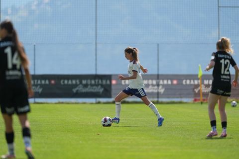 Crans-Montana, Switzerland - July 25: Carage Noemie (28 SFCCF) during the AXA Women's Super League match between Servette FC Chenois Feminin and FC Sion Feminin at Stade du Christ-Roi on July 25, 2026 in Crans-Montana, Switzerland.