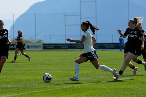 Crans-Montana, Switzerland - July 25: Daina Bourma (3 SFCCF) during the AXA Women's Super League match between Servette FC Chenois Feminin and FC Sion Feminin at Stade du Christ-Roi on July 25, 2026 in Crans-Montana, Switzerland.