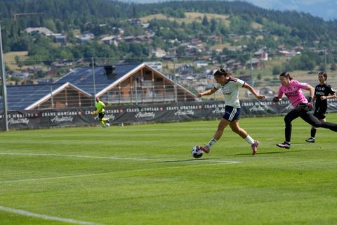 Crans-Montana, Switzerland - July 25: Magdalena Izabela Sobal (11 SFCCF) during the AXA Women's Super League match between Servette FC Chenois Feminin and FC Sion Feminin at Stade du Christ-Roi on July 25, 2026 in Crans-Montana, Switzerland.