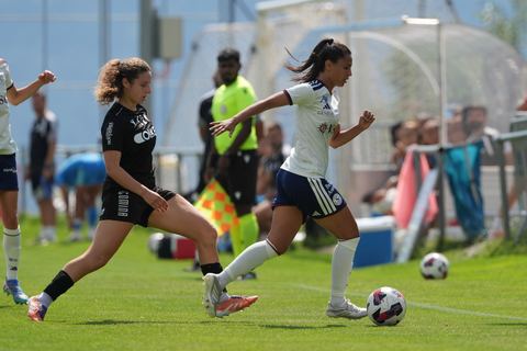Crans-Montana, Switzerland - July 25: Daina Bourma (3 SFCCF) during the AXA Women's Super League match between Servette FC Chenois Feminin and FC Sion Feminin at Stade du Christ-Roi on July 25, 2026 in Crans-Montana, Switzerland.