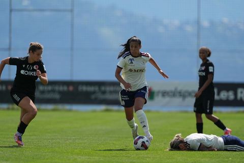 Crans-Montana, Switzerland - July 25: Daina Bourma (3 SFCCF) during the AXA Women's Super League match between Servette FC Chenois Feminin and FC Sion Feminin at Stade du Christ-Roi on July 25, 2026 in Crans-Montana, Switzerland.