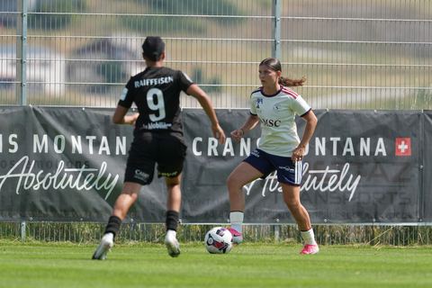 Crans-Montana, Switzerland - July 25: Chiara Wallin (20 SFCCF) during the AXA Women's Super League match between Servette FC Chenois Feminin and FC Sion Feminin at Stade du Christ-Roi on July 25, 2026 in Crans-Montana, Switzerland.