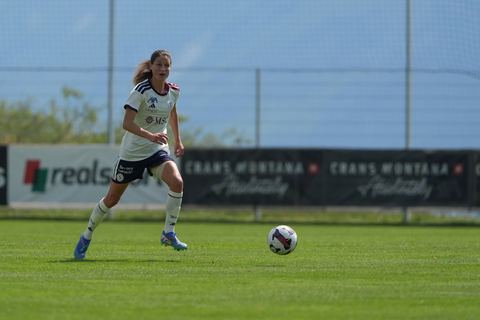 Crans-Montana, Switzerland - July 25: Carage Noemie (28 SFCCF) during the AXA Women's Super League match between Servette FC Chenois Feminin and FC Sion Feminin at Stade du Christ-Roi on July 25, 2026 in Crans-Montana, Switzerland.