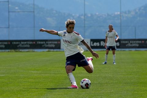 Crans-Montana, Switzerland - July 25: Andonova Natasha (7 SFCCF) during the AXA Women's Super League match between Servette FC Chenois Feminin and FC Sion Feminin at Stade du Christ-Roi on July 25, 2026 in Crans-Montana, Switzerland.
