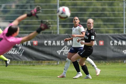 Crans-Montana, Switzerland - July 25: Terchoun Meriame (25 SFCCF) during the AXA Women's Super League match between Servette FC Chenois Feminin and FC Sion Feminin at Stade du Christ-Roi on July 25, 2026 in Crans-Montana, Switzerland.