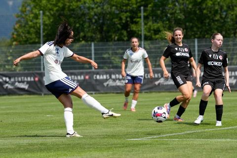 Crans-Montana, Switzerland - July 25: Hernandez Diaz Paola (6 SFCCF) during the AXA Women's Super League match between Servette FC Chenois Feminin and FC Sion Feminin at Stade du Christ-Roi on July 25, 2026 in Crans-Montana, Switzerland.
