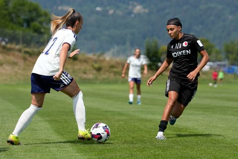 Crans-Montana, Switzerland - July 25: Chaney Amanda (22 SFCCF) during the AXA Women's Super League match between Servette FC Chenois Feminin and FC Sion Feminin at Stade du Christ-Roi on July 25, 2026 in Crans-Montana, Switzerland.