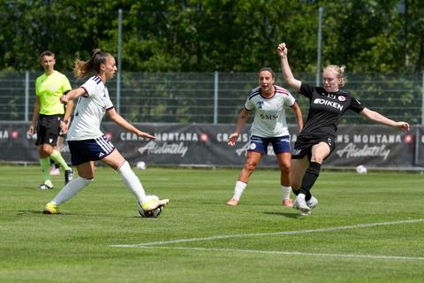 Crans-Montana, Switzerland - July 25: Chaney Amanda (22 SFCCF) during the AXA Women's Super League match between Servette FC Chenois Feminin and FC Sion Feminin at Stade du Christ-Roi on July 25, 2026 in Crans-Montana, Switzerland.