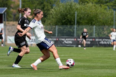 Crans-Montana, Switzerland - July 25: Gloria Marinelli (9 SFCCF) during the AXA Women's Super League match between Servette FC Chenois Feminin and FC Sion Feminin at Stade du Christ-Roi on July 25, 2026 in Crans-Montana, Switzerland.
