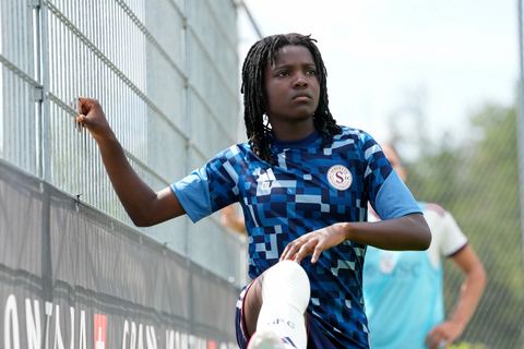 Crans-Montana, Switzerland - July 25: Garance Nein (17 SFCCF) during the AXA Women's Super League match between Servette FC Chenois Feminin and FC Sion Feminin at Stade du Christ-Roi on July 25, 2026 in Crans-Montana, Switzerland.