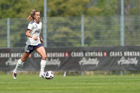 Crans-Montana, Switzerland - July 25: Ballest Sciora (14 SFCCF) during the AXA Women's Super League match between Servette FC Chenois Feminin and FC Sion Feminin at Stade du Christ-Roi on July 25, 2026 in Crans-Montana, Switzerland.