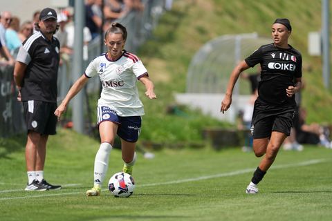 Crans-Montana, Switzerland - July 25: Chaney Amanda (22 SFCCF) during the AXA Women's Super League match between Servette FC Chenois Feminin and FC Sion Feminin at Stade du Christ-Roi on July 25, 2026 in Crans-Montana, Switzerland.