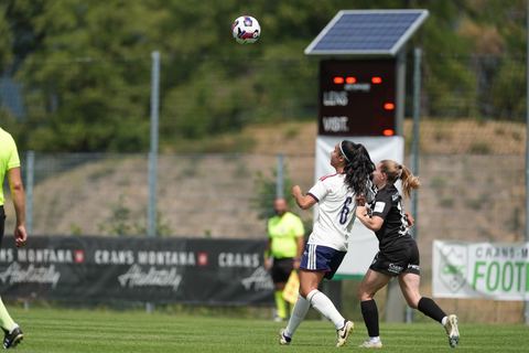 Crans-Montana, Switzerland - July 25: Hernandez Diaz Paola (6 SFCCF) during the AXA Women's Super League match between Servette FC Chenois Feminin and FC Sion Feminin at Stade du Christ-Roi on July 25, 2026 in Crans-Montana, Switzerland.