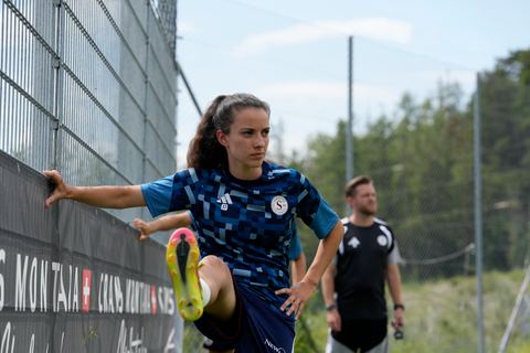 Crans-Montana, Switzerland - July 25: Camila Mingard (37 SFCCF) during the AXA Women's Super League match between Servette FC Chenois Feminin and FC Sion Feminin at Stade du Christ-Roi on July 25, 2026 in Crans-Montana, Switzerland.