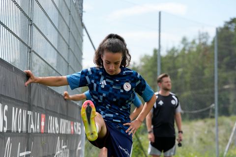 Crans-Montana, Switzerland - July 25: Camila Mingard (37 SFCCF) during the AXA Women's Super League match between Servette FC Chenois Feminin and FC Sion Feminin at Stade du Christ-Roi on July 25, 2026 in Crans-Montana, Switzerland.