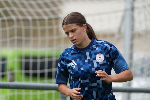 Crans-Montana, Switzerland - July 25: Petzoldt Emma Paola (35 SFCCF) during the AXA Women's Super League match between Servette FC Chenois Feminin and FC Sion Feminin at Stade du Christ-Roi on July 25, 2026 in Crans-Montana, Switzerland.
