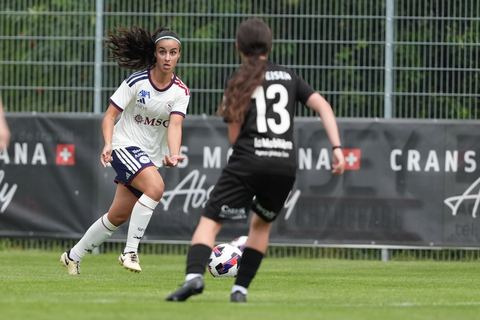 Crans-Montana, Switzerland - July 25: Hernandez Diaz Paola (6 SFCCF) during the AXA Women's Super League match between Servette FC Chenois Feminin and FC Sion Feminin at Stade du Christ-Roi on July 25, 2026 in Crans-Montana, Switzerland.