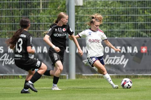 Crans-Montana, Switzerland - July 25: Ascension Martinez Salinas (8 SFCCF) during the AXA Women's Super League match between Servette FC Chenois Feminin and FC Sion Feminin at Stade du Christ-Roi on July 25, 2026 in Crans-Montana, Switzerland.