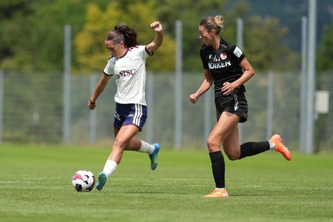 Crans-Montana, Switzerland - July 25: Amina Muratovic (23 SFCCF) during the AXA Women's Super League match between Servette FC Chenois Feminin and FC Sion Feminin at Stade du Christ-Roi on July 25, 2026 in Crans-Montana, Switzerland.