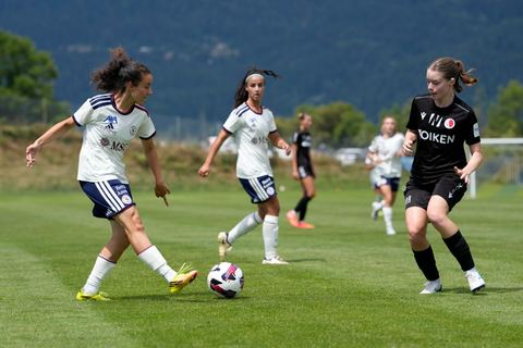 Crans-Montana, Switzerland - July 25: Camila Mingard (37 SFCCF) during the AXA Women's Super League match between Servette FC Chenois Feminin and FC Sion Feminin at Stade du Christ-Roi on July 25, 2026 in Crans-Montana, Switzerland.
