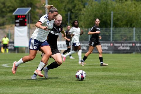 Crans-Montana, Switzerland - July 25: Gloria Marinelli (9 SFCCF) during the AXA Women's Super League match between Servette FC Chenois Feminin and FC Sion Feminin at Stade du Christ-Roi on July 25, 2026 in Crans-Montana, Switzerland.