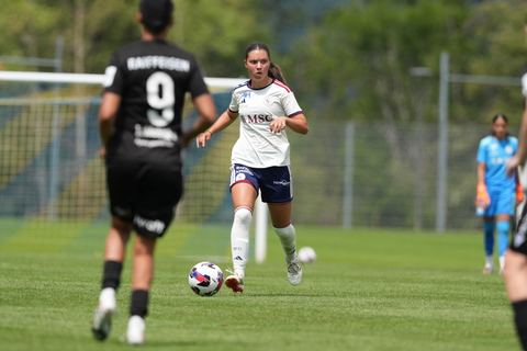 Crans-Montana, Switzerland - July 25: Lea Magali Sergeant-huet (16 SFCCF) during the AXA Women's Super League match between Servette FC Chenois Feminin and FC Sion Feminin at Stade du Christ-Roi on July 25, 2026 in Crans-Montana, Switzerland.