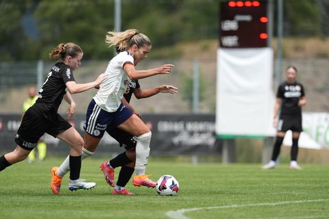 Crans-Montana, Switzerland - July 25: De al m da Eira Stefanie (64 SFCCF) during the AXA Women's Super League match between Servette FC Chenois Feminin and FC Sion Feminin at Stade du Christ-Roi on July 25, 2026 in Crans-Montana, Switzerland.