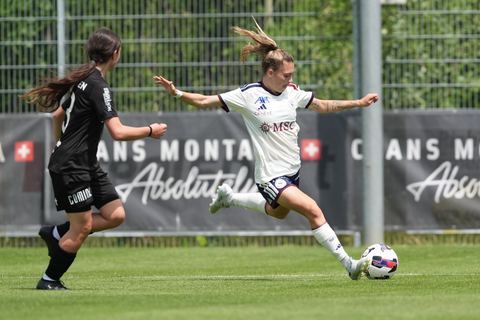 Crans-Montana, Switzerland - July 25: Ascension Martinez Salinas (8 SFCCF) during the AXA Women's Super League match between Servette FC Chenois Feminin and FC Sion Feminin at Stade du Christ-Roi on July 25, 2026 in Crans-Montana, Switzerland.