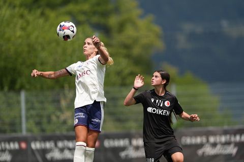 Crans-Montana, Switzerland - July 25: De al m da Eira Stefanie (64 SFCCF) during the AXA Women's Super League match between Servette FC Chenois Feminin and FC Sion Feminin at Stade du Christ-Roi on July 25, 2026 in Crans-Montana, Switzerland.